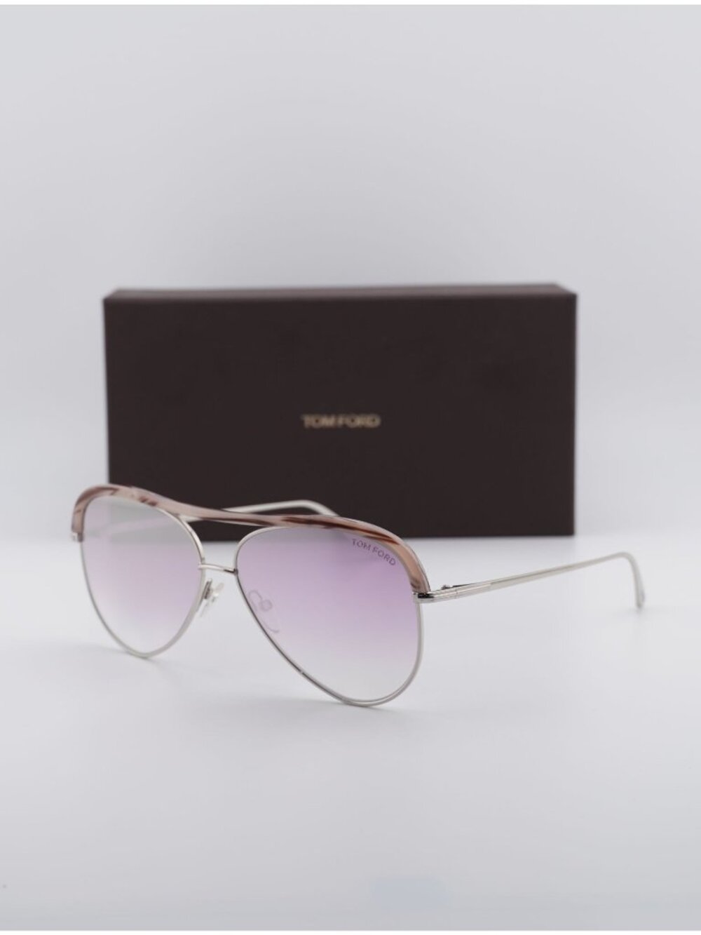 Tom Ford Sabine-02 FT0606 16Z Aviator Sunglasses - Palladium / Pink